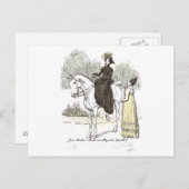 Jane on Horseback - Jane Austen Pride & Prejudice Postkarte (Vorne/Hinten)