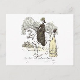 Jane on Horseback - Jane Austen Pride & Prejudice Postkarte