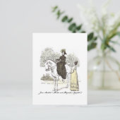 Jane on Horseback - Jane Austen Pride & Prejudice Postkarte (Stehend Vorderseite)