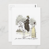 Jane on Horseback - Jane Austen Pride & Prejudice Postkarte (Vorne/Hinten)