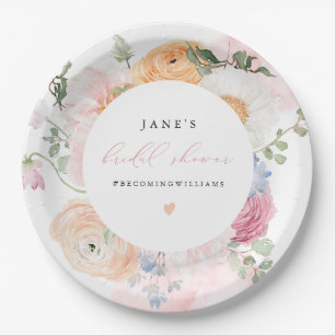 JANE Rosé-Blüten & Prosecco-Junggesellinnenabschie Pappteller