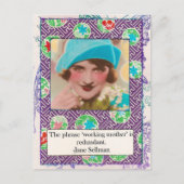 Jane Sellman Motherhood Quote Postcard Postkarte (Vorderseite)