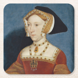 Jane Seymour - Hans Holbien the Young - 1536 Rechteckiger Pappuntersetzer