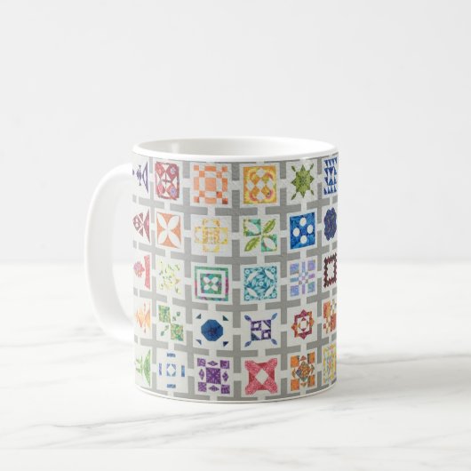 Jane Stickle Quilt Tasse (Vorderseite Links)