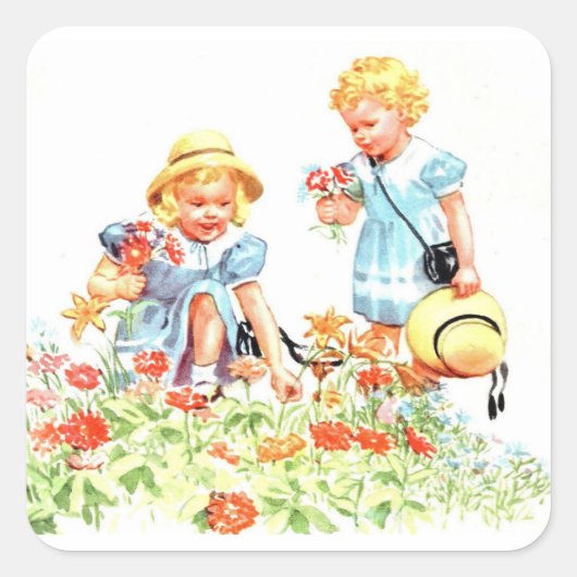 Jane und Sally Stickers 1960er Nostalgie (Vorderseite)