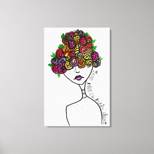 Jane verbirgt sich auf Schlichte Sicht Leinwanddruck (Vorderseite)