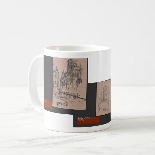 Janejira Marken-Architekturskizzen Kaffeetasse (Vorderseite Links)