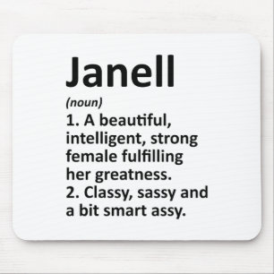 Janell Definition Personalisierter Name Lustiger W Mousepad