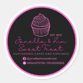Janella&Zin Cake Logo Runder Aufkleber (Vorderseite)
