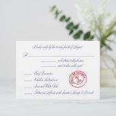 Janelle wedding rsvp card karte (Stehend Vorderseite)