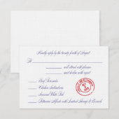 Janelle wedding rsvp card karte (Vorne/Hinten)