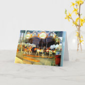 JANE'S CAROUSEL-BROOKLYN BRIDGE PARK GREETING CARK KARTE (Gelbe Blume)