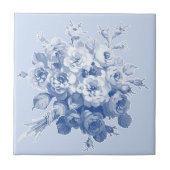 "Jane's Rose Bouquet" Keramik Tile Fliese (Vorderseite)