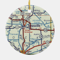 Janesville WI Vintag Map