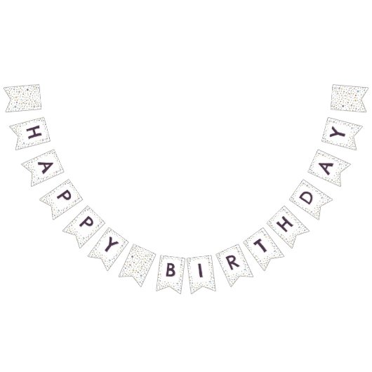 Janet Confetti Watercolor Dots Bunting Flag Wimpelkette (Alle)