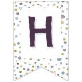 Janet Confetti Watercolor Dots Bunting Flag Wimpelkette (Zweite Fahne)