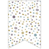 Janet Confetti Watercolor Dots Bunting Flag Wimpelkette (Erste Fahne)