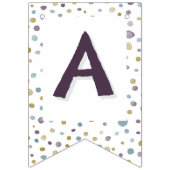 Janet Confetti Watercolor Dots Bunting Flag Wimpelkette (Dritte Fahne)