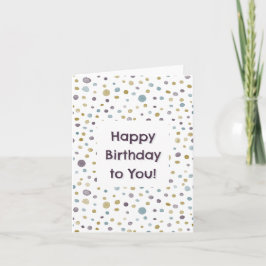Janet Confetti Watercolor Dots Geburtstagskarte Karte