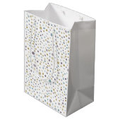 Janet Confetti Watercolor Dots Gift Bag Mittlere Geschenktüte (Rückseite Schrägansicht)