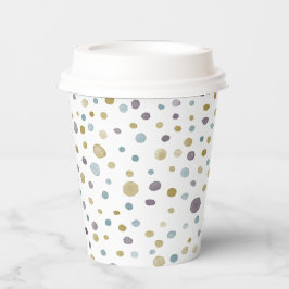 Janet Confetti Watercolor Dots Paper Cup Pappbecher