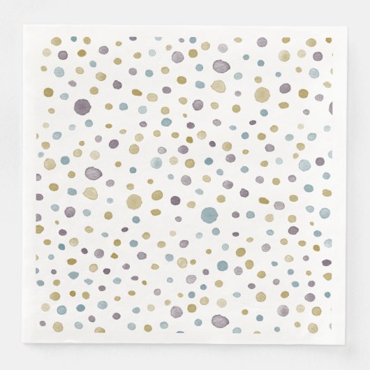 Janet Confetti Watercolor Dots Paper Napkin Serviette (Vorderseite)