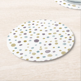 Janet Confetti Watercolor Dots Paper Untersetzer