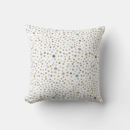 Janet Confetti Watercolor Dots Throw Pillow Kissen
