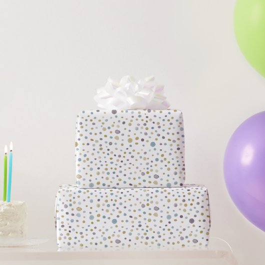 Janet Confetti Watercolor Dots Wrapping Paper Geschenkpapier (Partygeschenke)