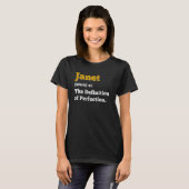 Janet Gift Name Personalisiert Geburtsname Definit T-Shirt (Vorne ganz)