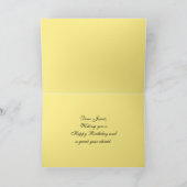 Janet Happy Birthday Red, Yellow and White Rose Karte (Innenseite)