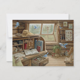 Janet Kruskamp Painting Bird Bureau Postcross Postkarte