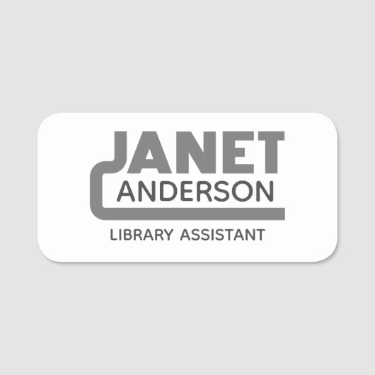 Janet Name Tag Namensschild (Vorderseite)