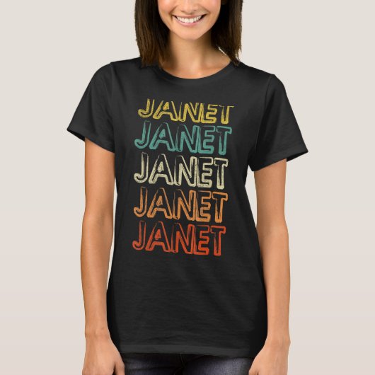 Janet Vintag Retro 1 T-Shirt (Vorderseite)