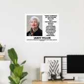 Janet Yellen Admirers Kapitalismus Regierungspräve Poster (Heimbüro)