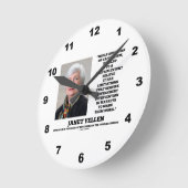 Janet Yellen Admirers Kapitalismus Regierungspräve Runde Wanduhr (Winkel)