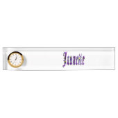 Janette, Name, Logo, Schreibtischname Plate. Namensplakette (Vorderseite)