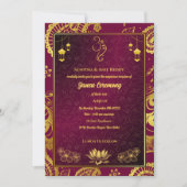 Janeu Poite Upanayanam Hindu Holy Thread Zeremonie Einladung (Vorderseite)