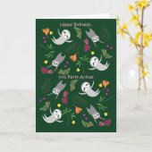 Jangle Sloth Dance Party Animal Funny Birthday Karte (Gelbe Blume)