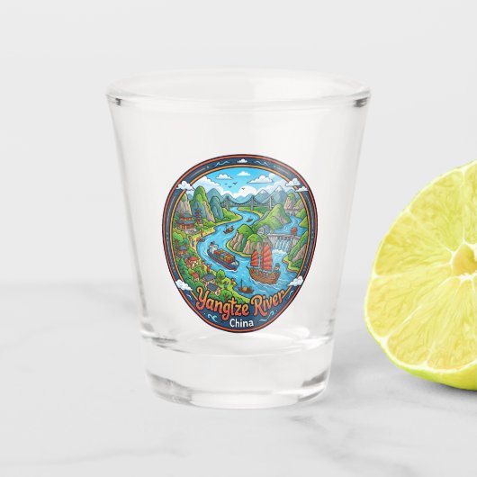 Jangtsekiang China Schnapsglas (Vorderseite)