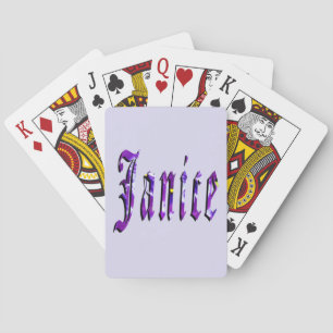 Janice Mädchen Name Logo, Spielkarten