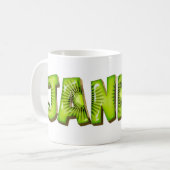 Janice Name Kiwi Style Tasse Teetasse Kaffeetasse (Vorderseite Links)
