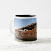 Janie Seddon Shipwreck, Motueka, Nelson Zweifarbige Tasse (Vorderseite Links)
