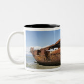 Janie Seddon Shipwreck, Motueka, Nelson Zweifarbige Tasse (Links)