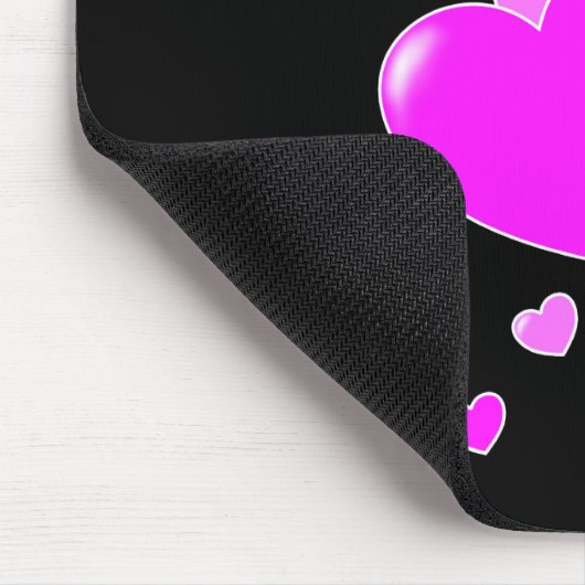 Janina - Cute Pink Hearts, Template For Your Name Mousepad (Ecke)