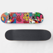 Janinas Blumenmuster Skateboard (Horizontal)