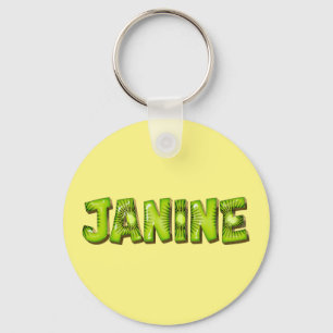 Janine Name Kiwi Design Schlüsselger Schlüsselanhänger