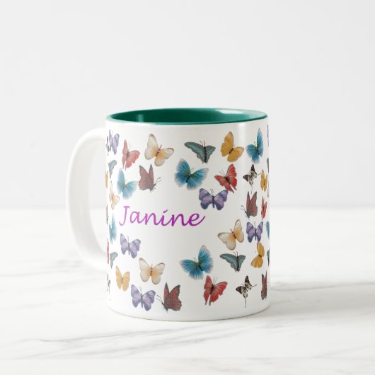 Janine Zweifarbige Tasse (Vorderseite Links)