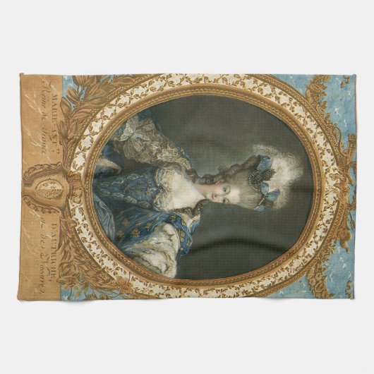 Janinet Portrait von Marie-Antoinette Fine Art Küchentuch (Horizontal)