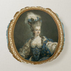 Janinet Porträt von Marie-Antoinette schöner Kun Rundes Kissen